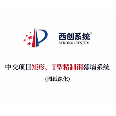 中交項(xiàng)目矩形、T型精制鋼幕墻系統(tǒng)（節(jié)點(diǎn)深化）