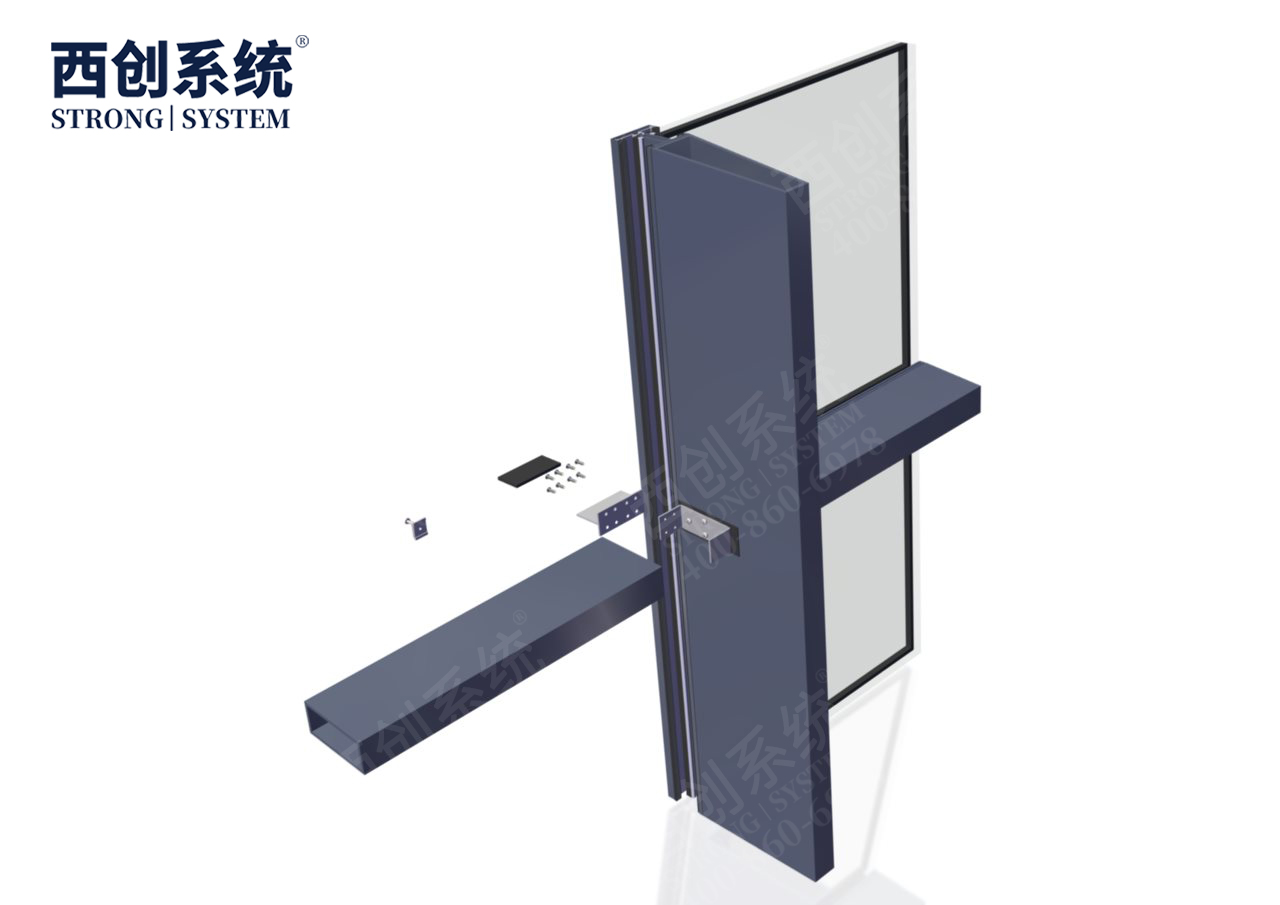 深圳國際藝術(shù)中心項(xiàng)目梯形、平行四邊形精制鋼玻璃幕墻系統(tǒng)——西創(chuàng)系統(tǒng)(圖12)