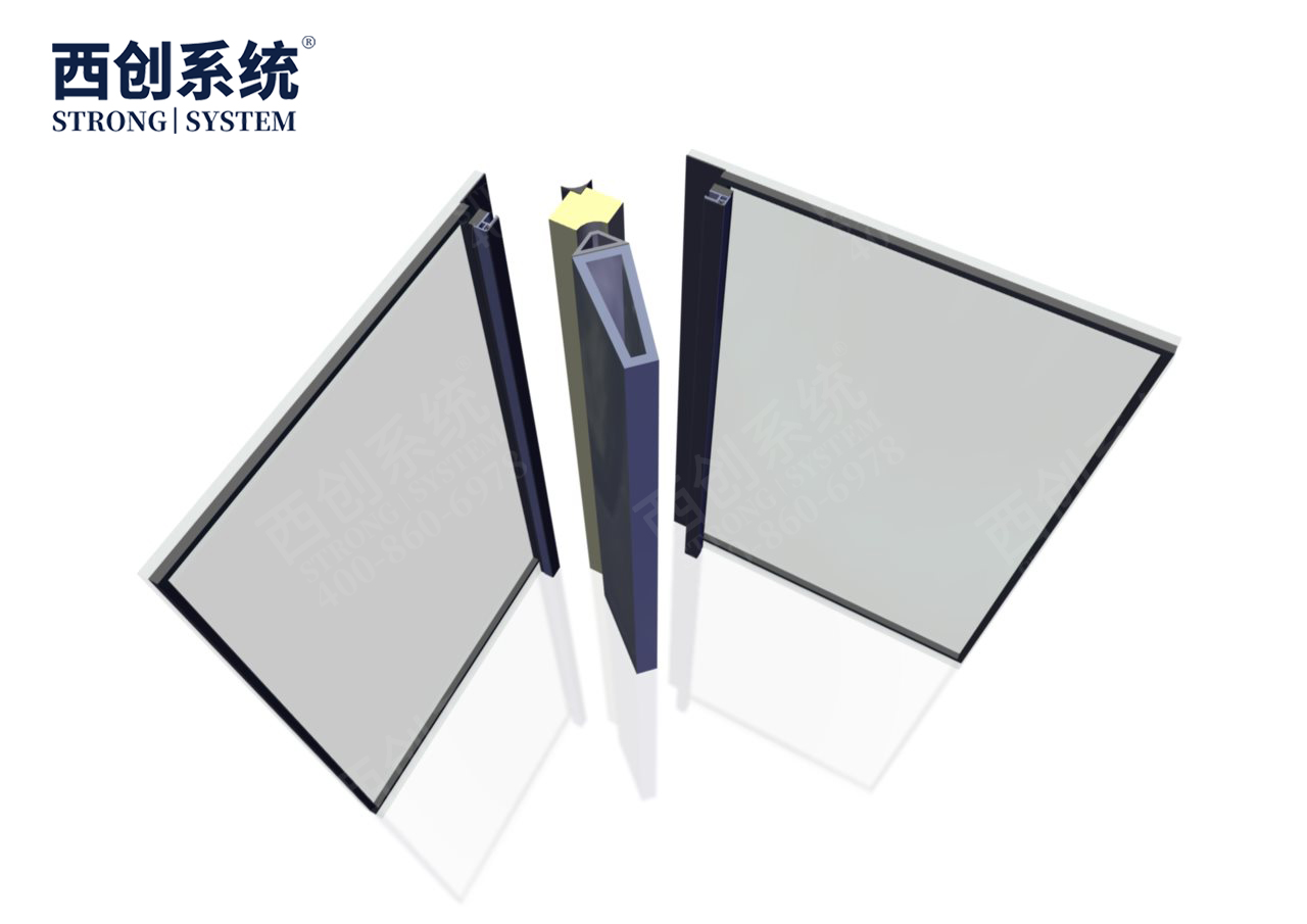 浙江智慧谷梯形精制鋼轉(zhuǎn)陽(yáng)角玻璃幕墻系統(tǒng)——西創(chuàng)系統(tǒng)(圖10)