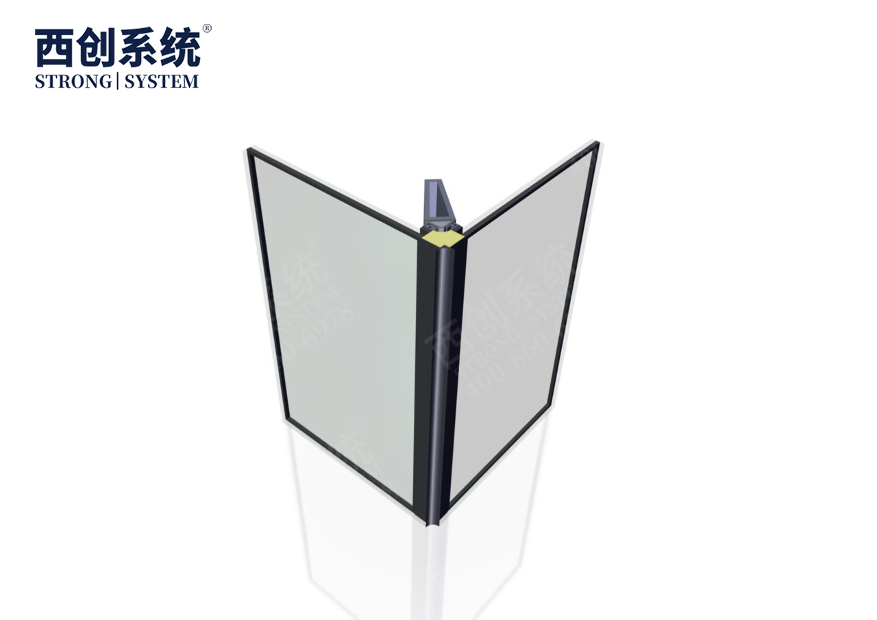 浙江智慧谷梯形精制鋼轉(zhuǎn)陽(yáng)角玻璃幕墻系統(tǒng)——西創(chuàng)系統(tǒng)(圖8)