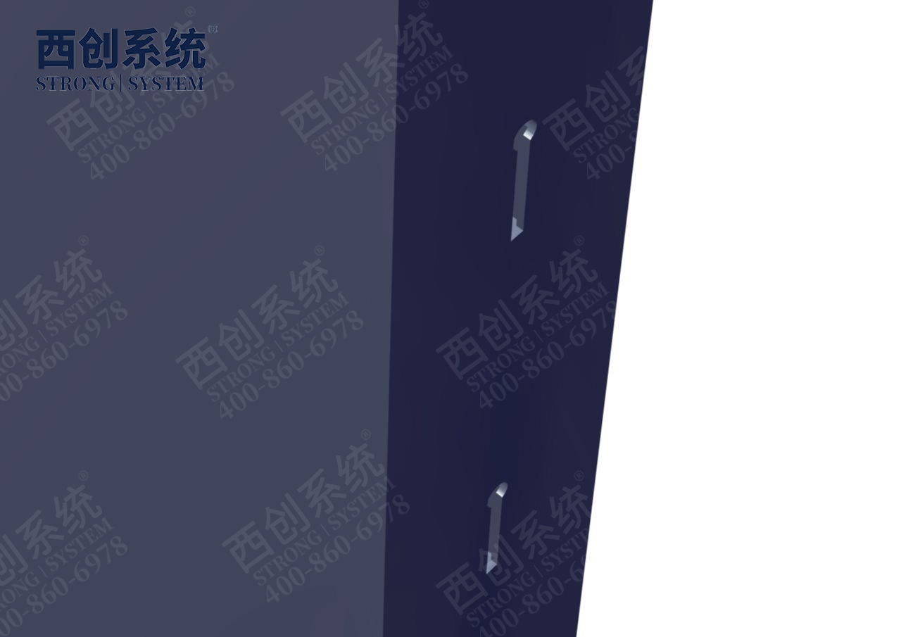 上海青浦項目銑卡槽錐形（平頭）精致鋼/前抗面加厚矩形精制鋼玻璃幕墻系統-西創(chuàng)系統(圖5)